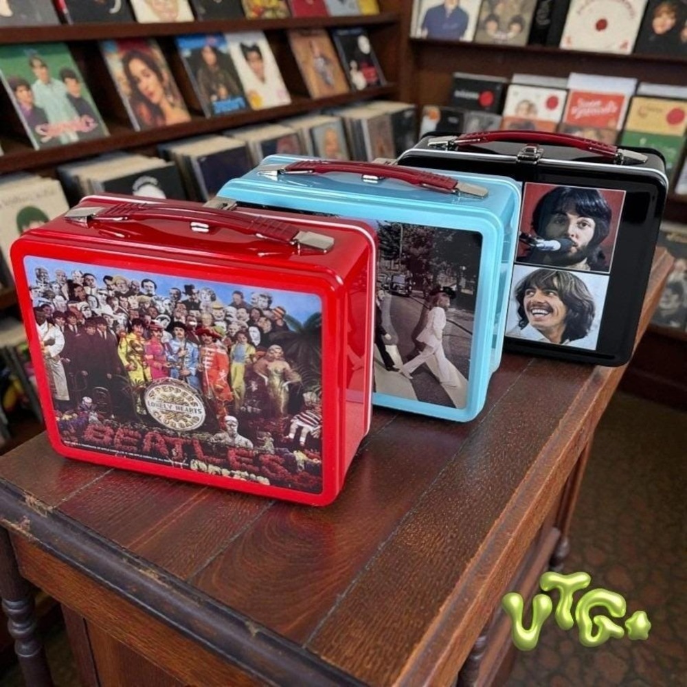 VINTAGE 1999 BEATLES Metal Lunch Boxes [Set of 3] Sgt Pepper /Abbey Rd/Let It Be